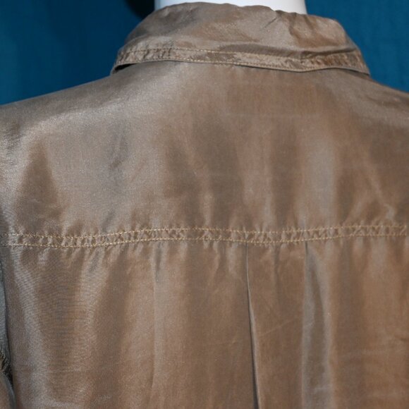 Silk Button Down Blouse - Picture 8 of 10